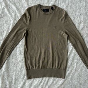 ALLSAINTS Mode Regular Fit Merino Wool Sweater in olive size medium
